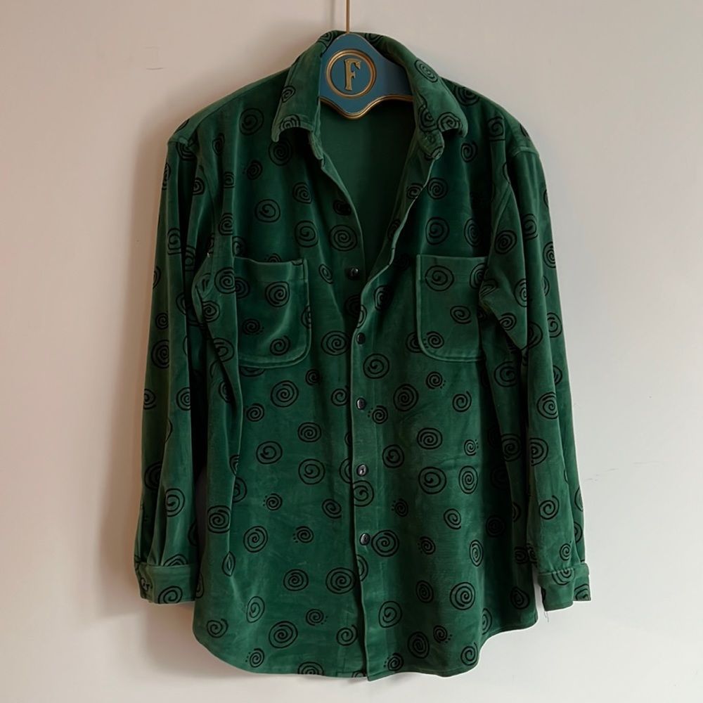 Vintage Velour Spiral Shirt - S